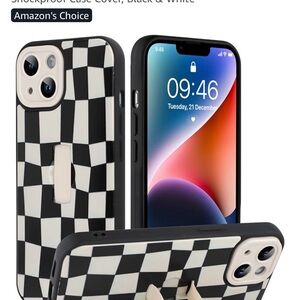 NWT - never used!! Checkered Black and White Phone Case